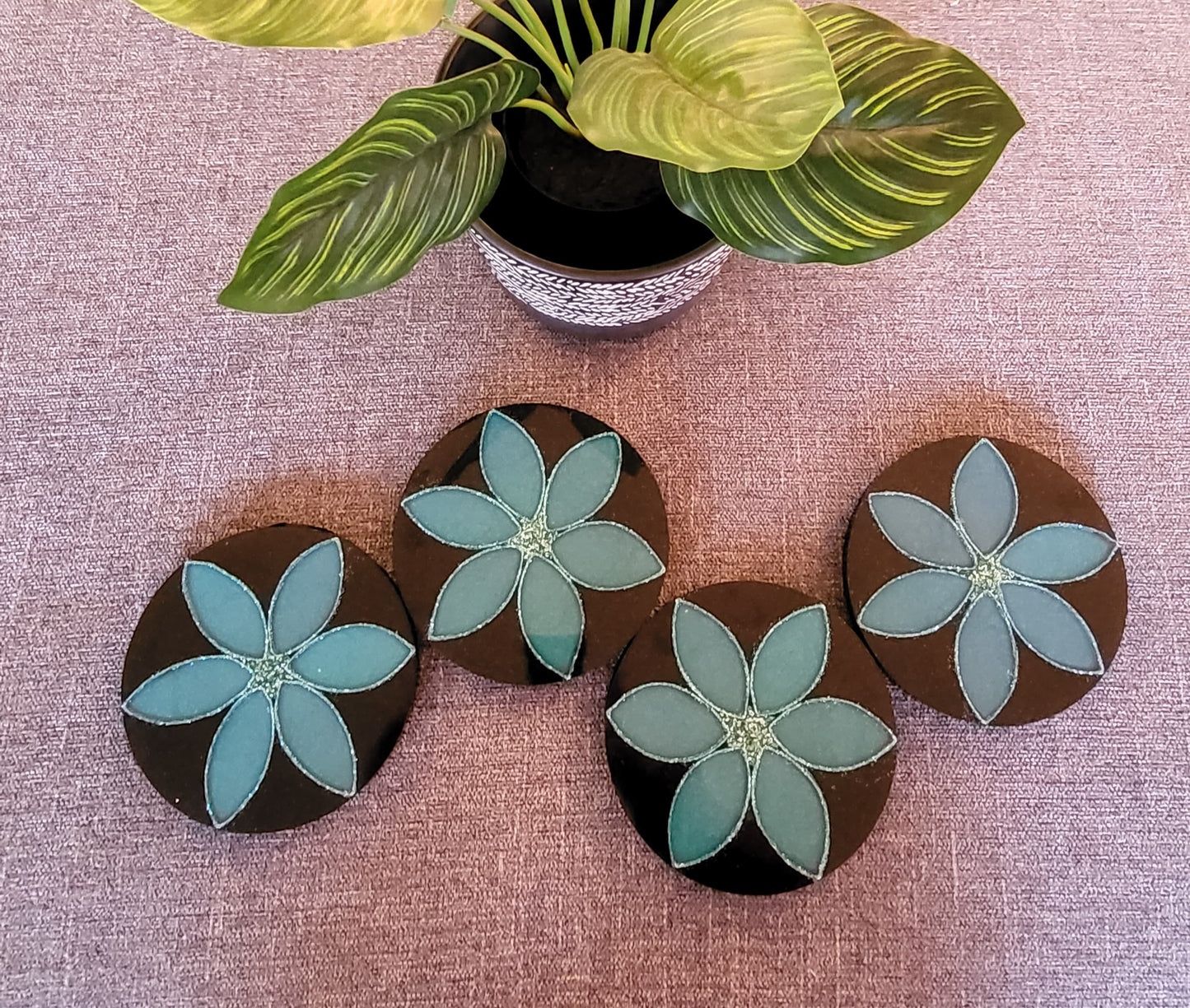 FLORAL THEMED COASTER SETS