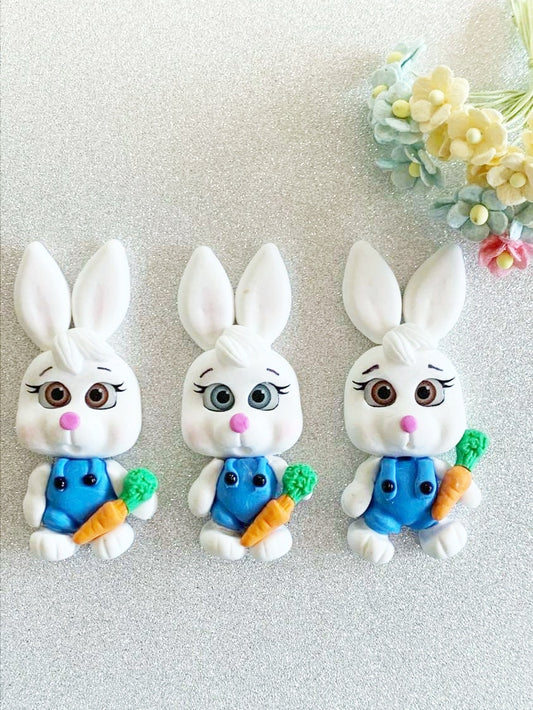 BLUE OVERALL BUNNY CLAYS