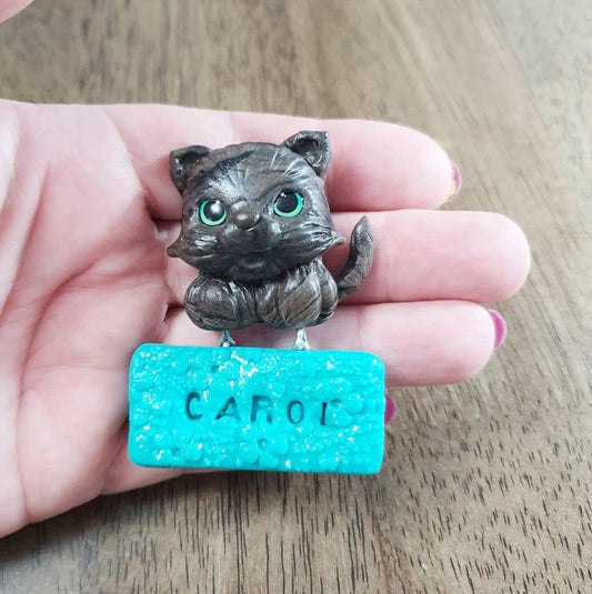 CAT NAME BADGE